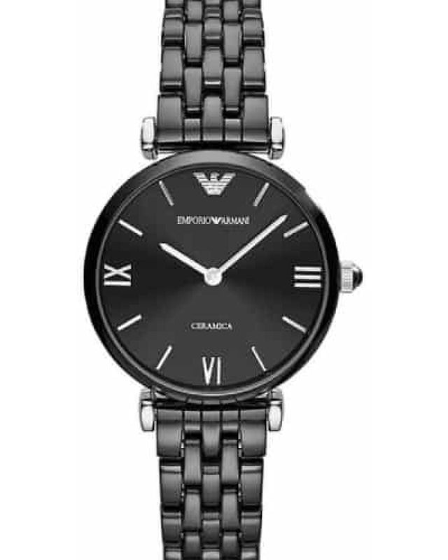 Emporio Armani Ceramica Black Dial Black Ceramic Strap Watch For Women - AR1487 Authentic Buy Shop Now
