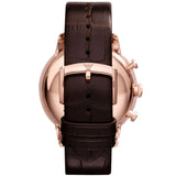 Emporio Armani Classic Large Chronograph Brown Dial Brown Leather Strap Watch for Men - AR1616 Authentic Buy Shop Now