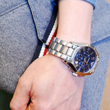 Emporio Armani Classic Blue Dial Silver Steel Strap Watch For Men - AR1635 Authentic Buy Shop Now
