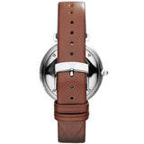 Emporio Armani Gianni Silver Dial Brown Leather Strap Watch for Men - AR1675 Authentic Buy Shop Now