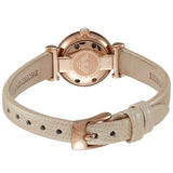 Emporio Armani Gianni T-Bar Silver Dial Beige Leather Strap Watch for Women - AR1687 Authentic Buy Shop Now