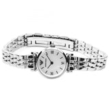 Emporio Armani Gianni T Bar Mother of Pearl Dial Silver Steel Strap Watch For Women - AR1688 Authentic Buy Shop Now