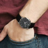 Emporio Armani Classic Quartz Black Dial Black Leather Strap Watch For Men - AR1692 Authentic Buy Shop Now