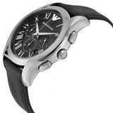 Emporio Armani Classic Chronograph Black Dial Black Leather Strap Watch for Men - AR1700 Authentic Buy Shop Now