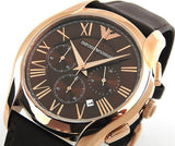 Emporio Armani Chronograph Brown Dial Brown Leather Strap Watch For Men - AR1701 Authentic Buy Shop Now