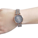 Emporio Armani Gianni T Bar Grey Dial Two Tone Stainless Steel Watch For Women - AR1725 Authentic Buy Shop Now
