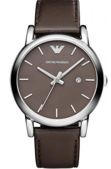 Emporio Armani Classic Quartz Brown Dial Brown Leather Strap Watch For Men - AR1729 Authentic Buy Shop Now