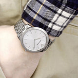 Emporio Armani Classic Quartz Silver Dial Silver Steel Strap Watch For Men - AR1745 Authentic Buy Shop Now