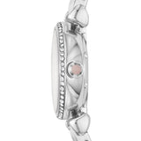 Emporio Armani Classic Gianni T Bar Crystals Pink Dial Silver Steel Strap Watch For Women - AR1781 Authentic Buy Shop Now