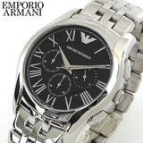 Emporio Armani Classic Chronograph Black Dial Silver Steel Strap Watch For Men - AR1786 Authentic Buy Shop Now