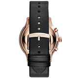 Emporio Armani Alpha Large Chronograph Black Dial Black Leather Strap Watch for Men - AR1792 Authentic Buy Shop Now