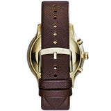Emporio Armani Alpha Large Chronograph Brown Dial Brown Leather Strap Watch for Men - AR1793 Authentic Buy Shop Now