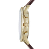 Emporio Armani Alpha Large Chronograph Brown Dial Brown Leather Strap Watch for Men - AR1793 Authentic Buy Shop Now