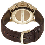 Emporio Armani Alpha Large Chronograph Brown Dial Brown Leather Strap Watch for Men - AR1793 Authentic Buy Shop Now