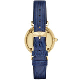 Emporio Armani Gianni T Bar Blue Dial Blue Leather Strap Watch For Women - AR1875 Authentic Buy Shop Now