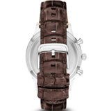 Emporio Armani Classic Chronograph Cream Dial Brown Leather Strap Watch For Men - AR1878 Authentic Buy Shop Now
