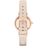 Emporio Armani Gianni T Bar Quartz White Dial Beige Leather Strap Watch For Women - AR1927 Authentic Buy Shop Now