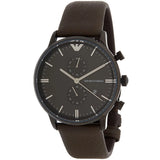Emporio Armani Retro Chronograph Brown Dial Brown Leather Strap Watch for Men - AR1932 Authentic Buy Shop Now
