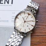 Emporio Armani Chonograph SIlver Dial Silver Steel Strap Watch For Men - AR1933 Authentic Buy Shop Now