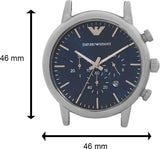 Emporio Armani Luigi Chronograph Quartz Blue Dial Blue Nylon Strap Watch For Men - AR1949 Authentic Buy Shop Now