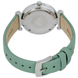Emporio Armani Gianni T Bar Mother Of Pearl Blue Dial Blue Leather Strap Watch For Women - AR1959 Authentic Buy Shop Now