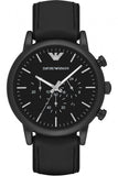 Emporio Armani Luigi Chronohraph Black Dial Black Leather Strap Watch For Men - AR1970 Authentic Buy Shop Now