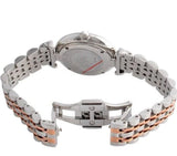 Emporio Armani Gianni T-Bar Mother of Pearl Dial Two Tone Steel Strap Watch For Women - AR1987 Authentic Buy Shop Now