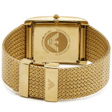 Emporio Armani Super Slim Quartz White DIal Gold Mesh Bracelet Watch For Women - AR2017 Authentic Buy Shop Now