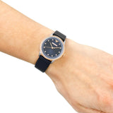 Emporio Armani Alpha XSmall Blue Dial Blue Leather Strap Watch for Women - AR2066 Authentic Buy Shop Now