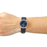 Emporio Armani Alpha XSmall Blue Dial Blue Leather Strap Watch for Women - AR2066 Authentic Buy Shop Now