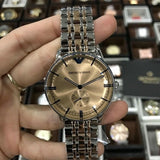 Emporio Armani Classic Beige Dial Two Tone Steel Strap Watch for Men - AR2070 Authentic Buy Shop Now