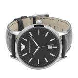 Emporio Armani Renato Black Dial Leather Strap Watch For Men - AR2411 Authentic Buy Shop Now