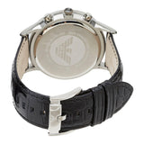 Emporio Armani Renato Chronograph Black Dial Black Leather Strap Watch For Men - AR2447 Authentic Buy Shop Now