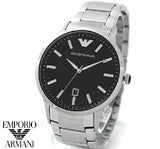 Emporio Armani Sportivo Black Dial Silver Stainless Steel Watch For Men - AR2457 Authentic Buy Shop Now