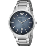 Emporio Armani Renato Blue Dial Silver Steel Strap Watch For Men - AR2472 Authentic Buy Shop Now