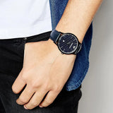 Emporio Armani Renato Blue Dial Blue Leather Strap Watch For Men - AR2479 Authentic Buy Shop Now