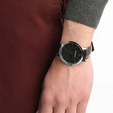 Emporio Armani Renato Large Black Dial Brown Leather Strap Watch for Men - AR2480 Authentic Buy Shop Now
