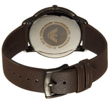 Emporio Armani Retro Black Dial Brown Leather Strap Watch for Men - AR2483 Authentic Buy Shop Now