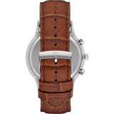 Emporio Armani Renato Chronograph Green Dial Brown Leather Strap Watch For Men - AR2493 Authentic Buy Shop Now