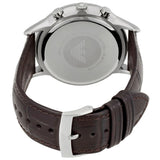Emporio Armani Renato Chronograph Blue Dial Black Leather Strap Watch for Men - AR2494 Authentic Buy Shop Now
