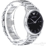 Emporio Armani Luigi Quartz Black Dial Silver Steel Strap Watch For Men - AR2499 Authentic Buy Shop Now