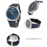 Emporio Armani Dress Quartz Blue Dial Blue Leather Strap Watch For Men - AR2501 Authentic Buy Shop Now