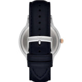 Emporio Armani Renato Analog Blue Dial Black Leather Strap Watch For Men - AR2506 Authentic Buy Shop Now