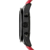 Emporio Armani Sportivo Chronograph Black Dial Red Leather Strap Watch For Men - AR5918 Authentic Buy Shop Now