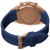 Emporio Armani Sportivo Chronograph Blue Dial Blue Silicone Strap Watch for Women - AR5939 Authentic Buy Shop Now