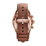 Emporio Armani Sportivo Chronograph White Dial Brown Leather Strap Watch For Men - AR5996 Authentic Buy Shop Now