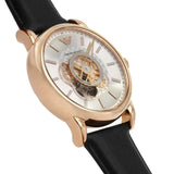 Emporio Armani Luigi Automatic Silver Dial Black Leather Strap Watch For Men - AR60013 Authentic Buy Shop Now