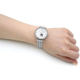 Emporio Armani Gianni T-Bar Automatic Silver Dial Silver Steel Strap Watch For Women - AR60022 Authentic Buy Shop Now