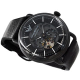 Emporio Armani Aviator Chronograph Black Dial Black Leather Strap Watch For Men - AR60028 Authentic Buy Shop Now
