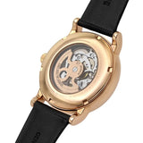 Emporio Armani Meccanico Skeleton Silver Dial Black Leather Strap Watch For Men - AR60031 Authentic Buy Shop Now
